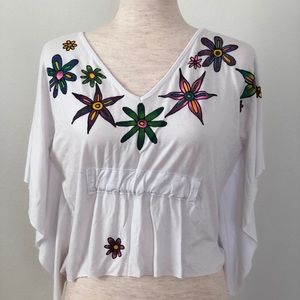 Boho floral crop top